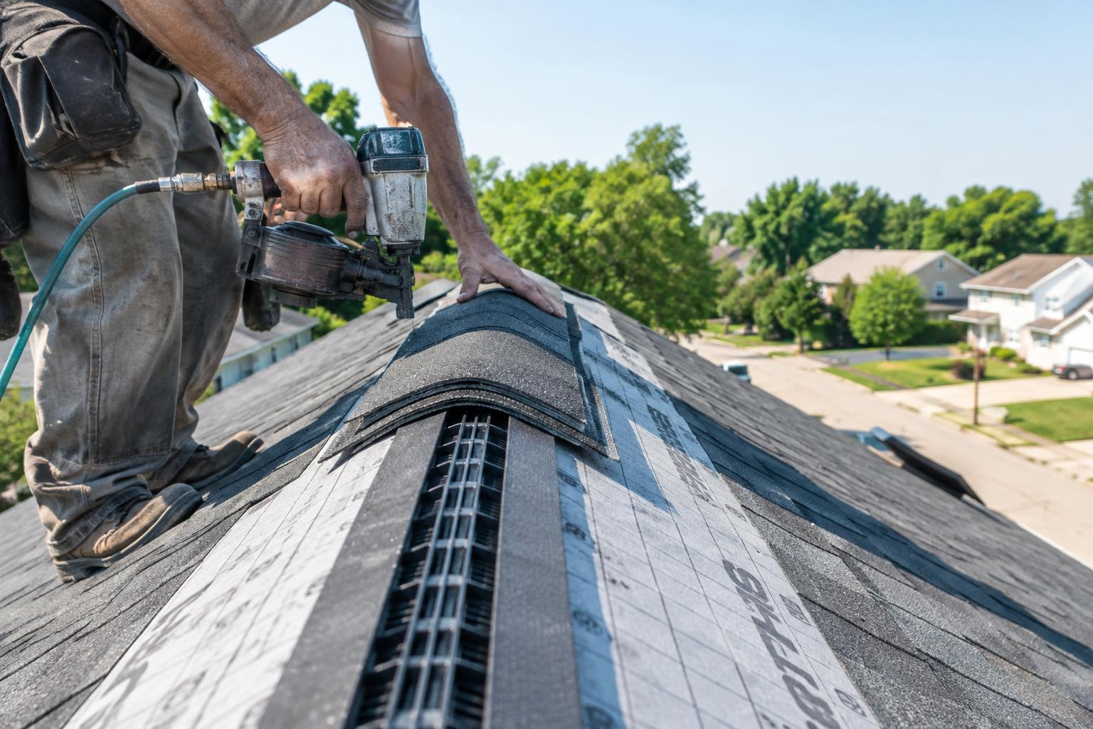 Gutters & Downspouts — Seamless aluminum, half-round and copper gutters sized for canopy debris and valley runoff, with downspouts and extensions that move water away from the foundation.